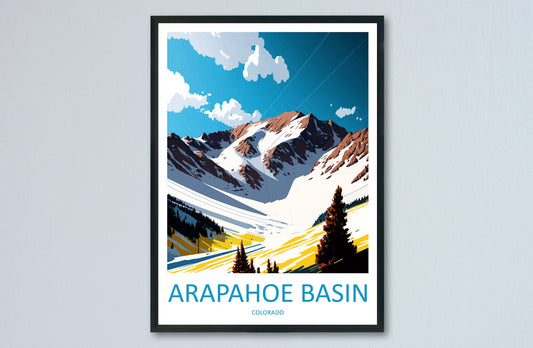 Arapahoe Basin Travel Print Wall Art Arapahoe Basin Wall Hanging Home Décor Arapahoe Basin Gift Art Lovers Colorado Art Lover Gift