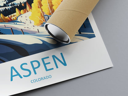 Aspen Ski Resort Travel Print Wall Art Aspen Ski Resort Wall Hanging Home Décor Aspen Ski Resort Gift Art Lovers Colorado Art Lover Gift