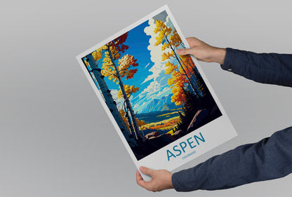 Aspen Ski Resort Travel Print Wall Art Aspen Ski Resort Wall Hanging Home Décor Aspen Ski Resort Gift Art Lovers Colorado Art Lover Gift