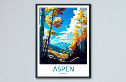 Aspen Ski Resort Travel Print Wall Art Aspen Ski Resort Wall Hanging Home Décor Aspen Ski Resort Gift Art Lovers Colorado Art Lover Gift