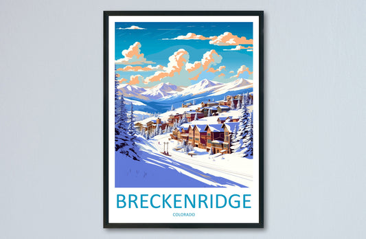 Breckenridge Travel Print Wall Art Breckenridge Wall Hanging Home Décor Breckenridge Gift Art Lovers Colorado Art Lover Gift