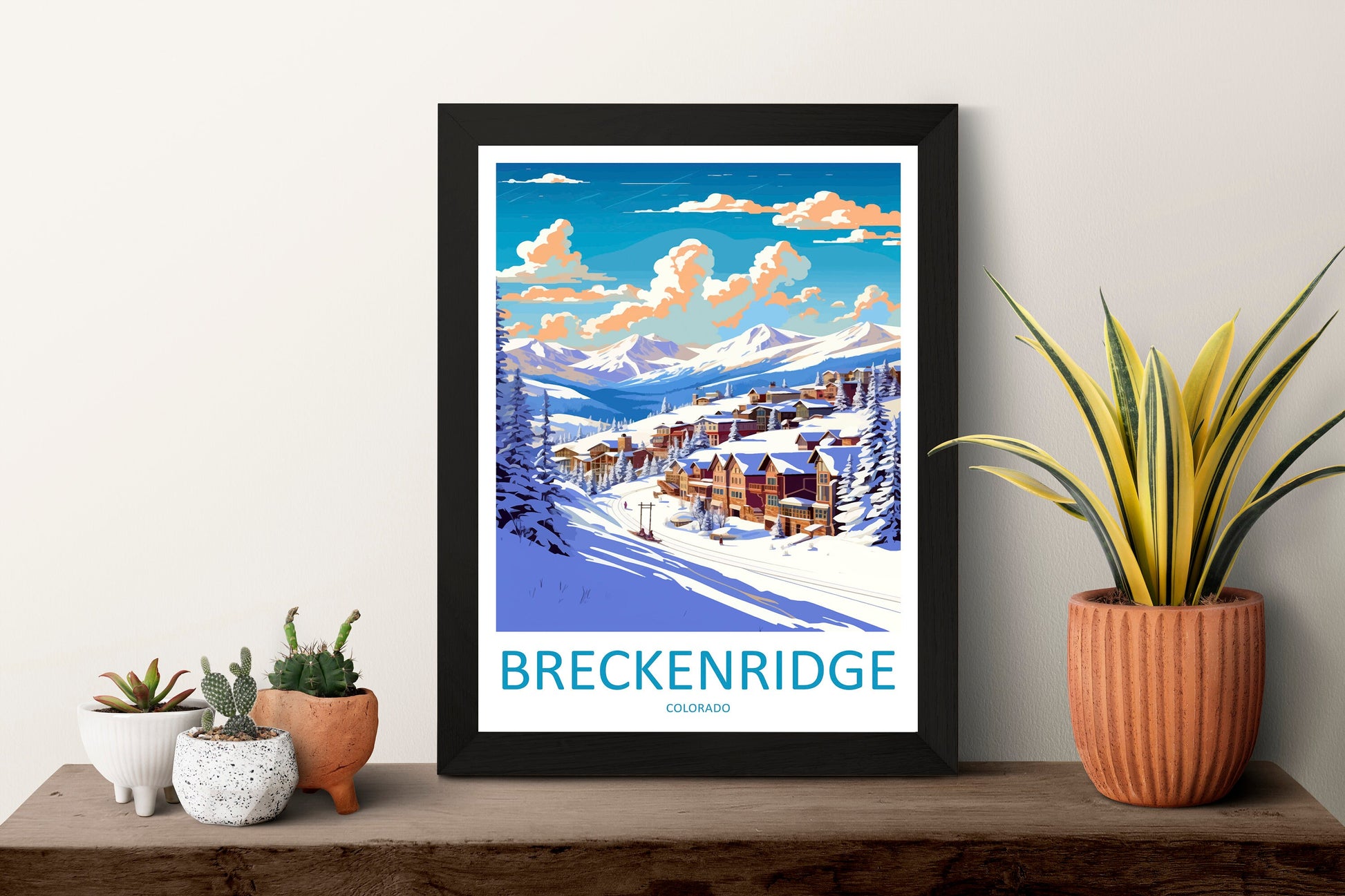 Breckenridge Travel Print Wall Art Breckenridge Wall Hanging Home Décor Breckenridge Gift Art Lovers Colorado Art Lover Gift