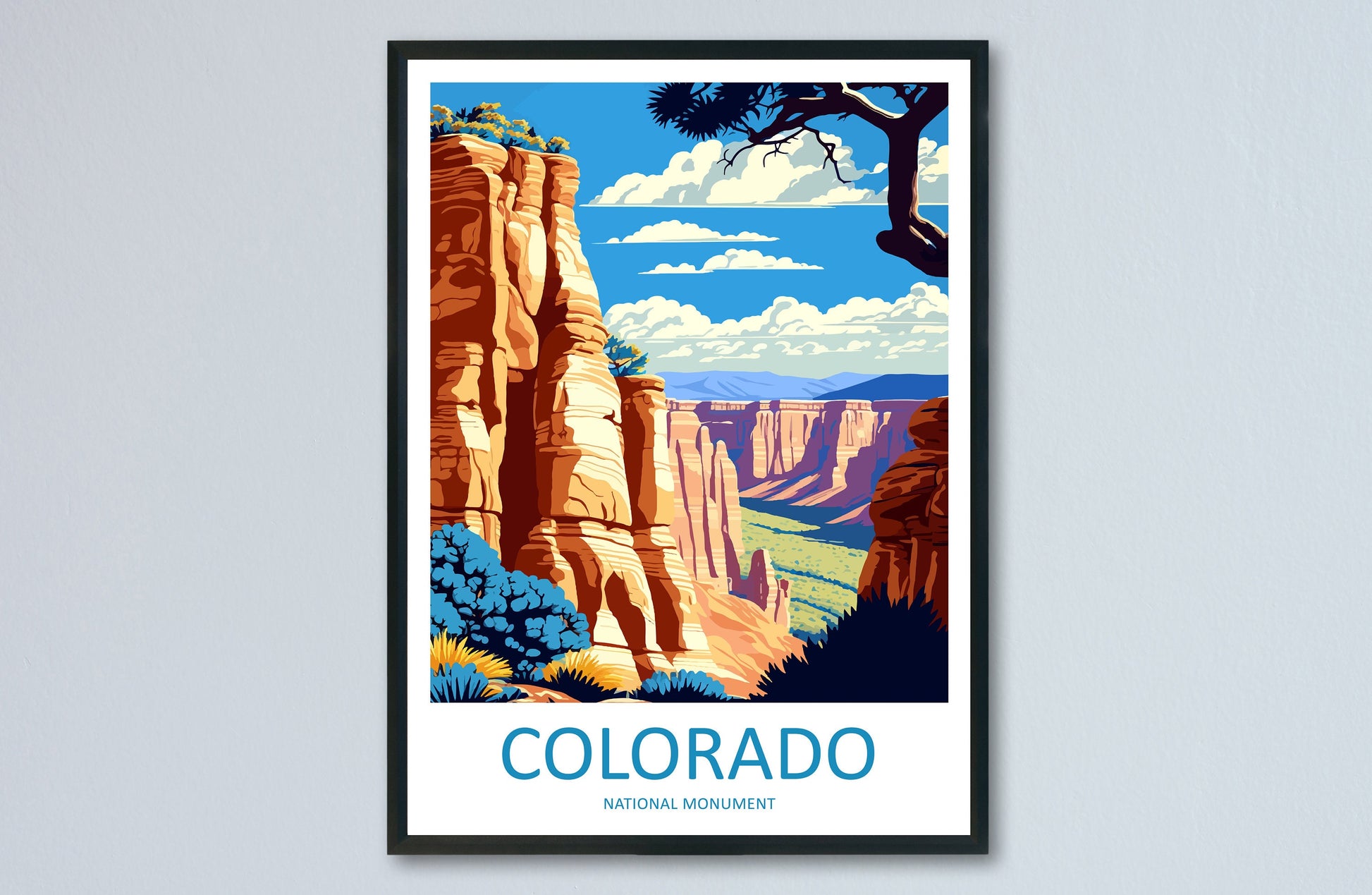 Colorado National Monument Travel Print Wall Art National Monument Wall Hanging Home Décor National Monument Gift Art Lovers Colorado Art