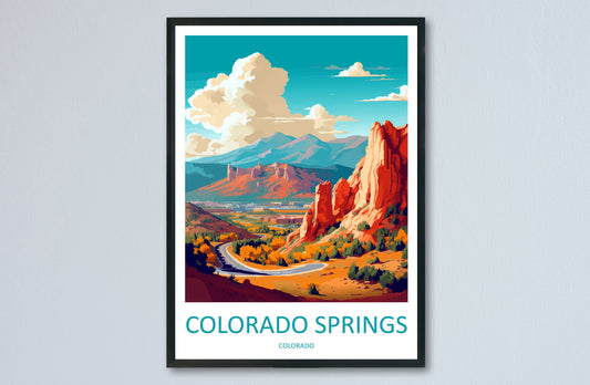 Colorado springs Travel Print Wall Art Colorado springs Wall Hanging Home Décor Colorado springs Gift Art Lovers Colorado Art Gift Lover