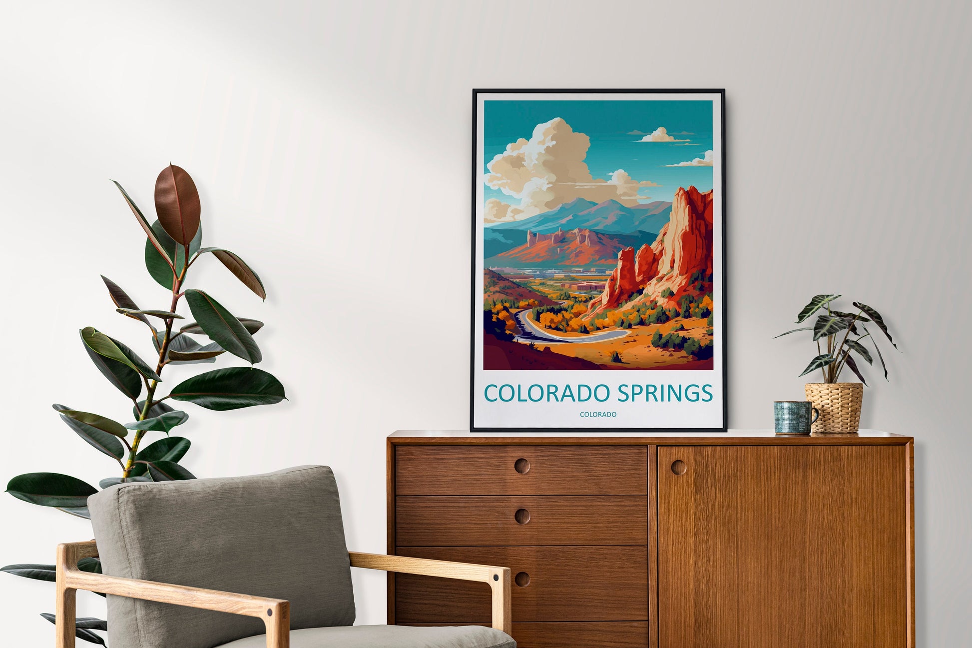 Colorado springs Travel Print Wall Art Colorado springs Wall Hanging Home Décor Colorado springs Gift Art Lovers Colorado Art Gift Lover