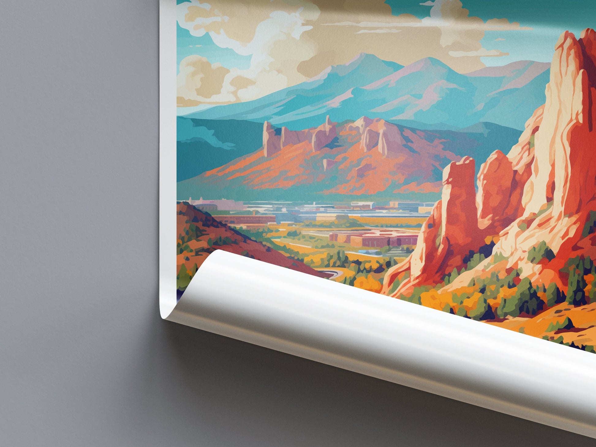 Colorado springs Travel Print Wall Art Colorado springs Wall Hanging Home Décor Colorado springs Gift Art Lovers Colorado Art Gift Lover