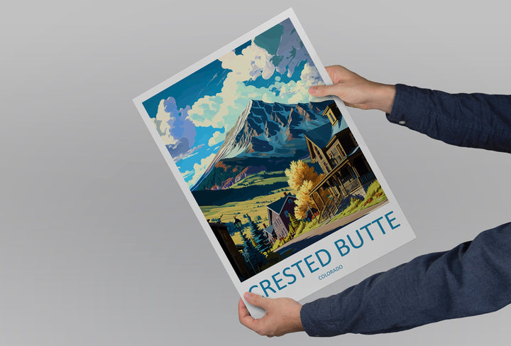 Crested Butte Travel Print Wall Art Crested Butte Wall Hanging Home Décor Crested Butte Gift Art Lovers Colorado Art Gift Lover