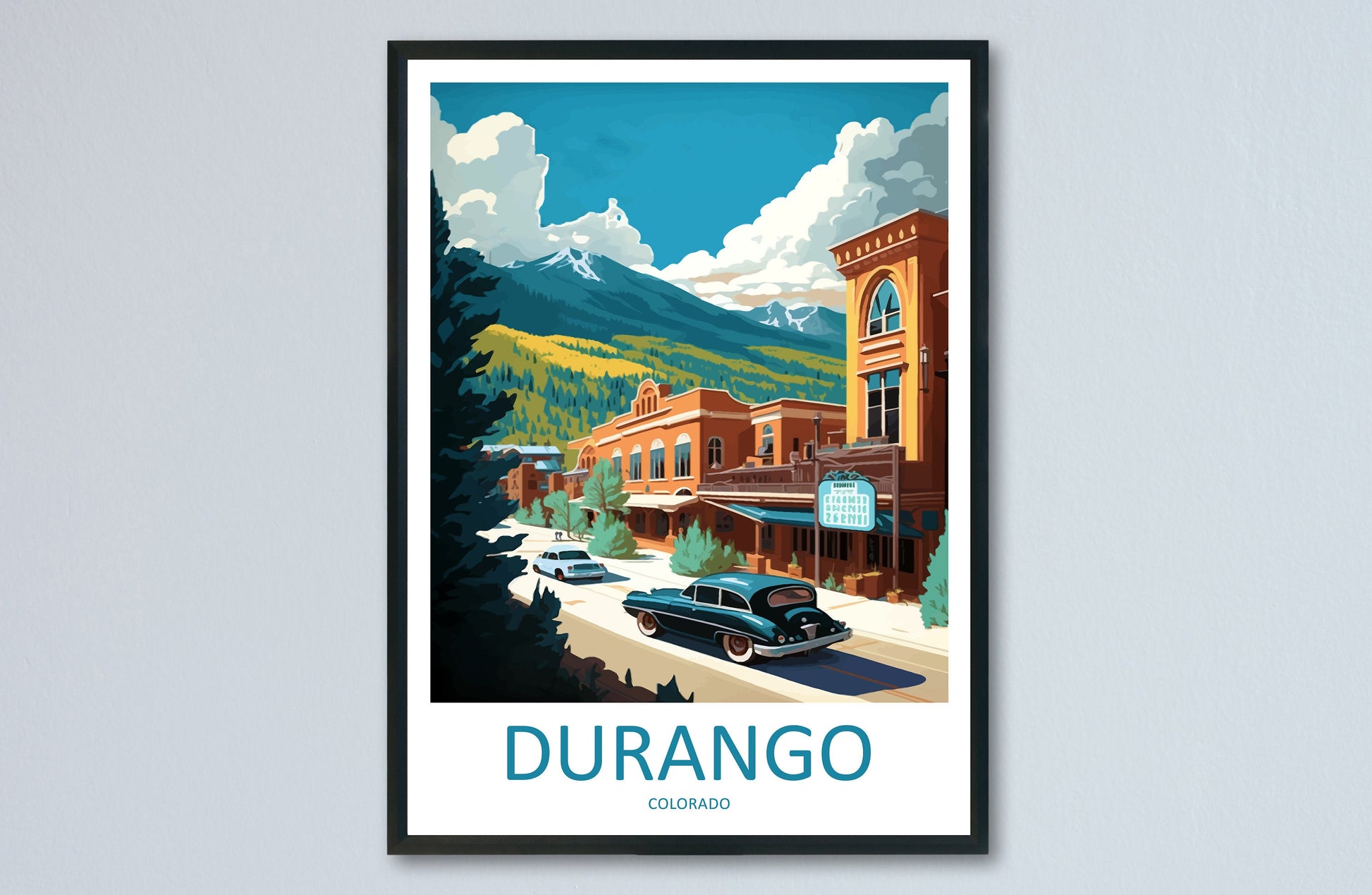 Durango Travel Print Wall Art Durango Wall Hanging Home Décor Durango Gift Art Lovers Colorado Art Gift Lover Print For Durango Lovers Print