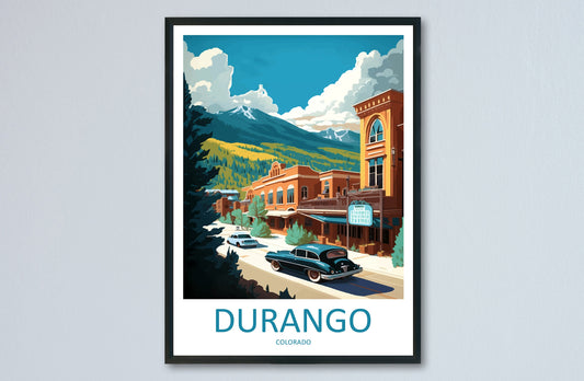 Durango Travel Print Wall Art Durango Wall Hanging Home Décor Durango Gift Art Lovers Colorado Art Gift Lover Print For Durango Lovers Print