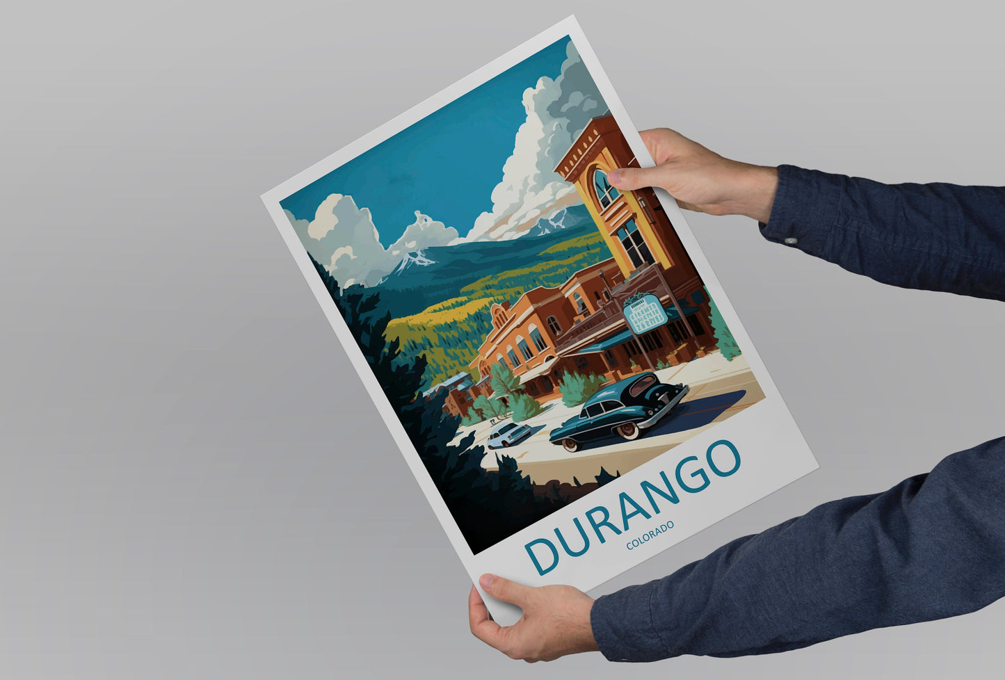 Durango Travel Print Wall Art Durango Wall Hanging Home Décor Durango Gift Art Lovers Colorado Art Gift Lover Print For Durango Lovers Print
