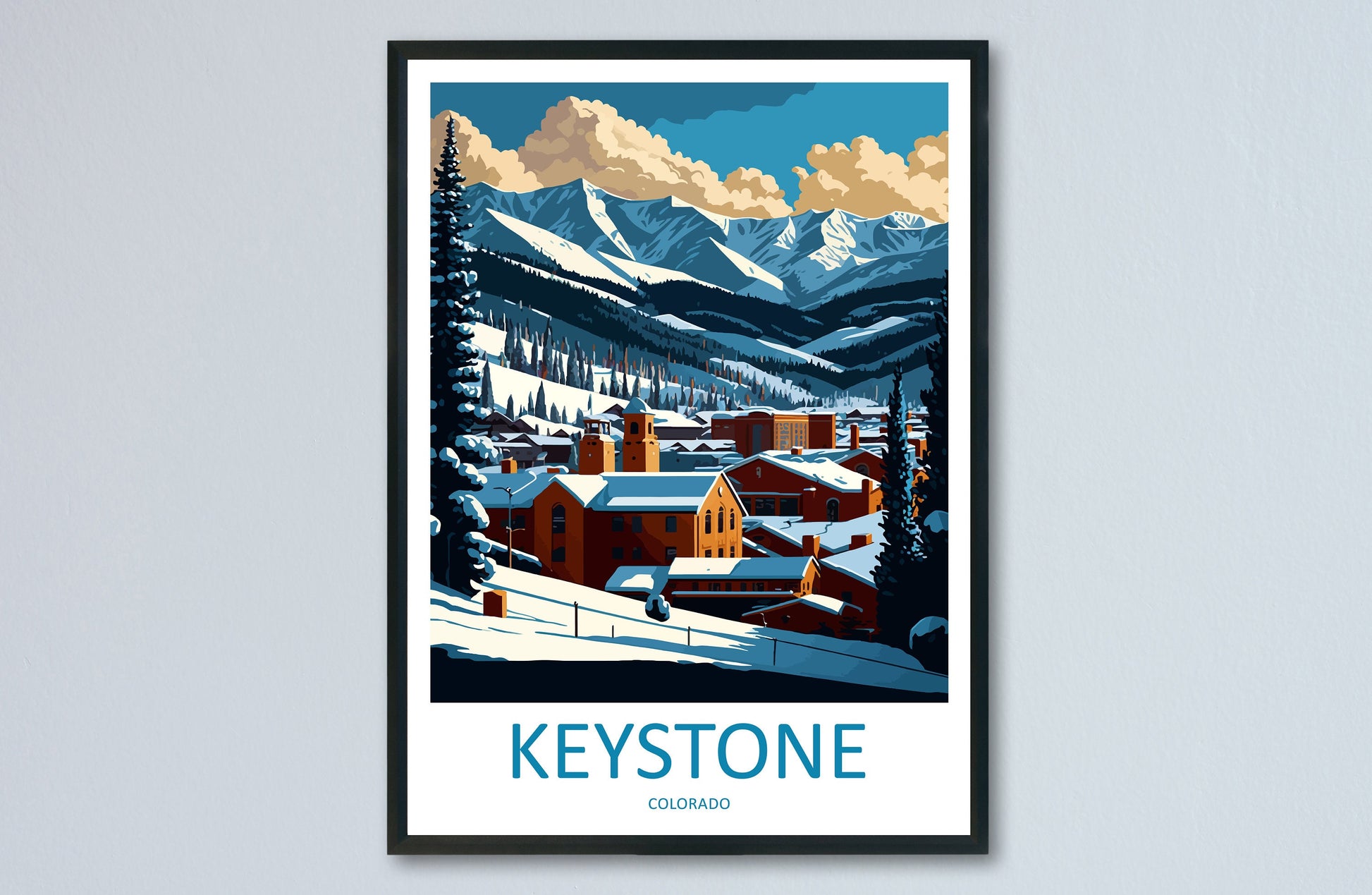 Keystone Travel Print Wall Art Keystone Wall Hanging Home Décor Keystone Gift Art Lovers Colorado Art Gift Lover Print