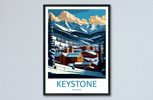 Keystone Travel Print Wall Art Keystone Wall Hanging Home Décor Keystone Gift Art Lovers Colorado Art Gift Lover Print