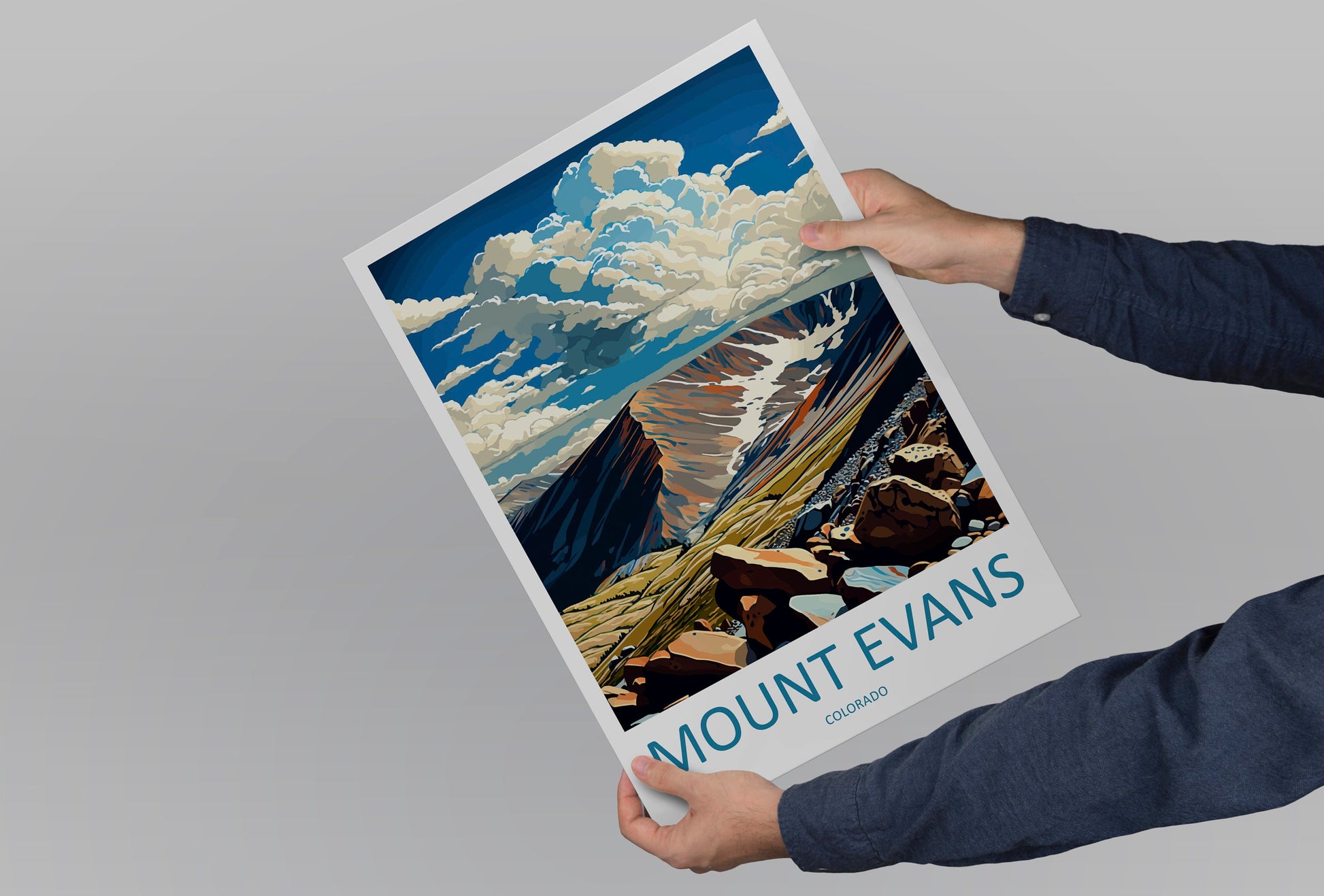 Mount Evans Travel Print Wall Art Mount Evans Wall Hanging Home Décor Mount Evans Gift Art Lovers Colorado Art Gift Lover Print