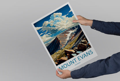 Mount Evans Travel Print Wall Art Mount Evans Wall Hanging Home Décor Mount Evans Gift Art Lovers Colorado Art Gift Lover Print