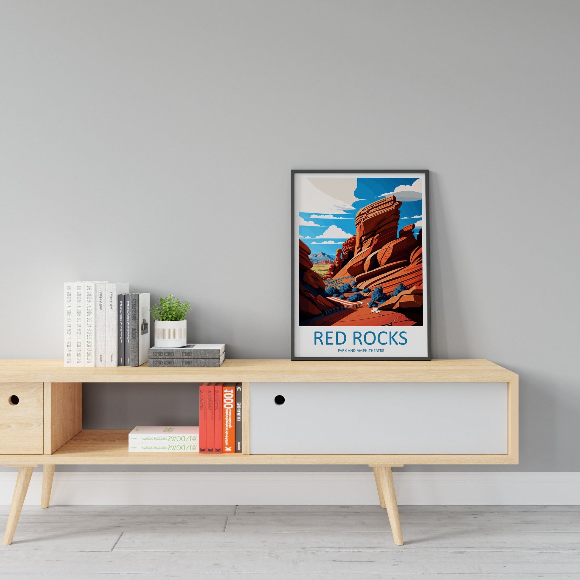 Red Rocks Park And Amphitheatre Travel Print Wall Art Red Rocks Park Wall Hanging Home Décor Red Rocks Park Gift Art Lovers Colorado Art
