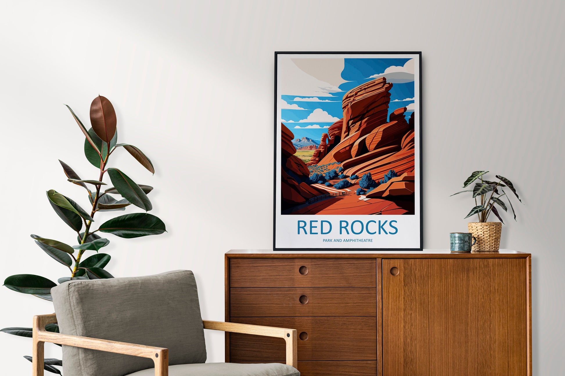 Red Rocks Park And Amphitheatre Travel Print Wall Art Red Rocks Park Wall Hanging Home Décor Red Rocks Park Gift Art Lovers Colorado Art