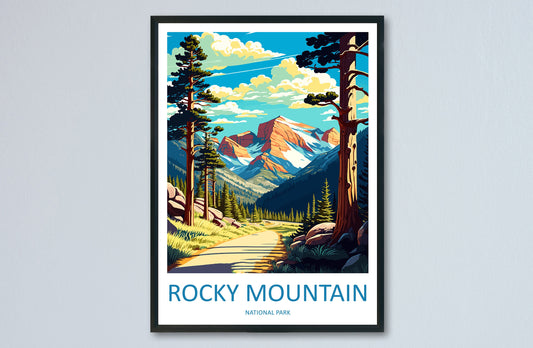 Rocky Mountain National Park Travel Print Wall Art Rocky Mountain Wall Hanging Home Décor Rocky Mountain Gift Art Lovers Colorado Art