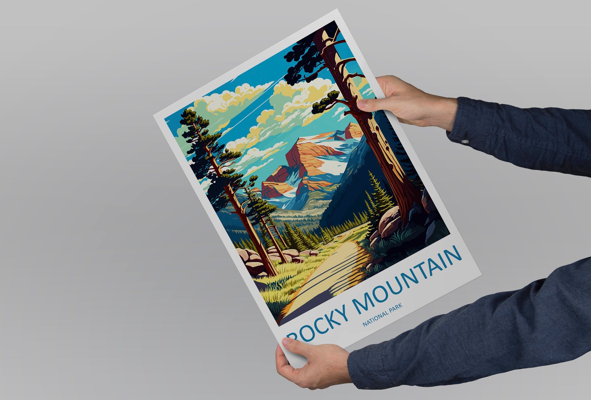 Rocky Mountain National Park Travel Print Wall Art Rocky Mountain Wall Hanging Home Décor Rocky Mountain Gift Art Lovers Colorado Art