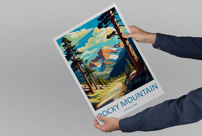 Rocky Mountain National Park Travel Print Wall Art Rocky Mountain Wall Hanging Home Décor Rocky Mountain Gift Art Lovers Colorado Art