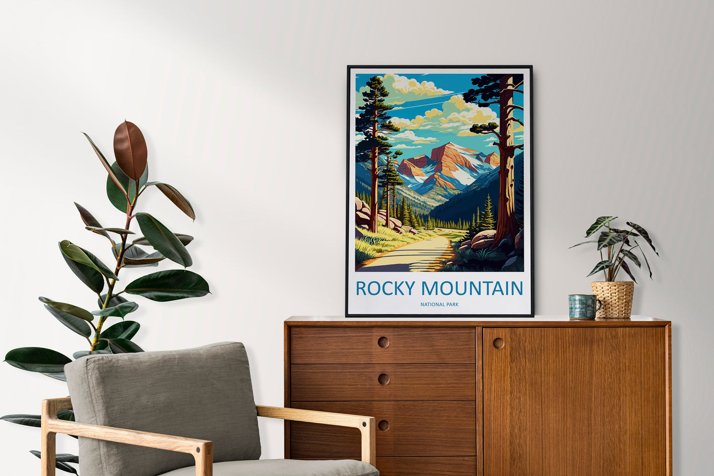 Rocky Mountain National Park Travel Print Wall Art Rocky Mountain Wall Hanging Home Décor Rocky Mountain Gift Art Lovers Colorado Art