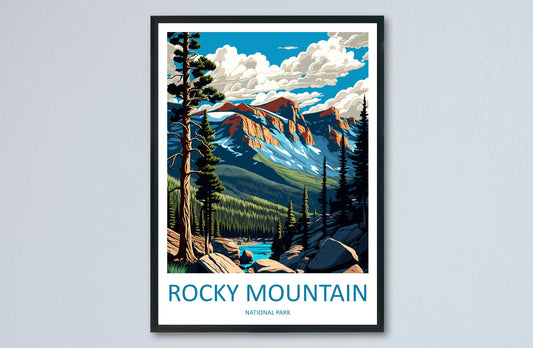 Rocky Mountain National Park Travel Print Wall Art Rocky Mountain Wall Hanging Home Décor Rocky Mountain Gift Art Lovers Colorado Art