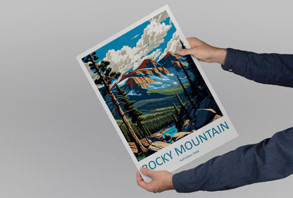 Rocky Mountain National Park Travel Print Wall Art Rocky Mountain Wall Hanging Home Décor Rocky Mountain Gift Art Lovers Colorado Art