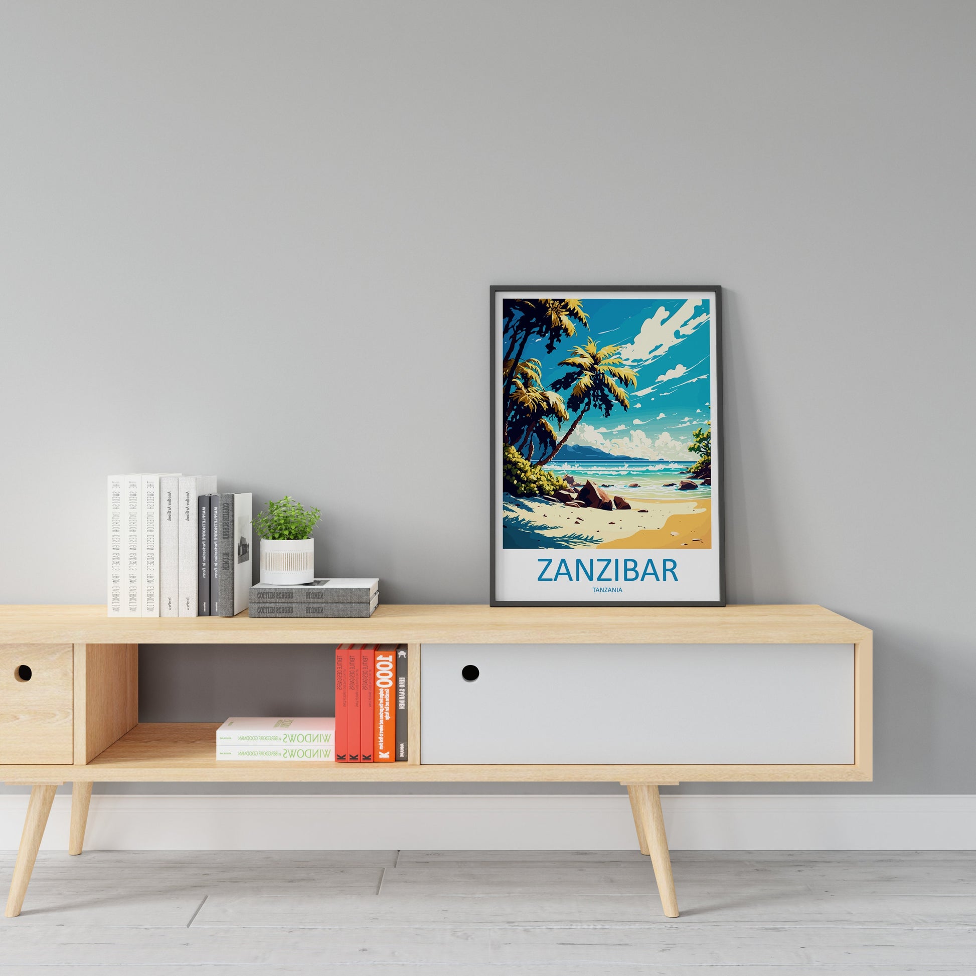 Zanzibar Travel Print Wall Art Zanzibar Wall Hanging Home Décor Zanzibar Gift Art Lovers Tanzania Art Print Zanzibar Wall Décor Art