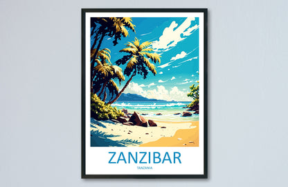 Zanzibar Travel Print Wall Art Zanzibar Wall Hanging Home Décor Zanzibar Gift Art Lovers Tanzania Art Print Zanzibar Wall Décor Art