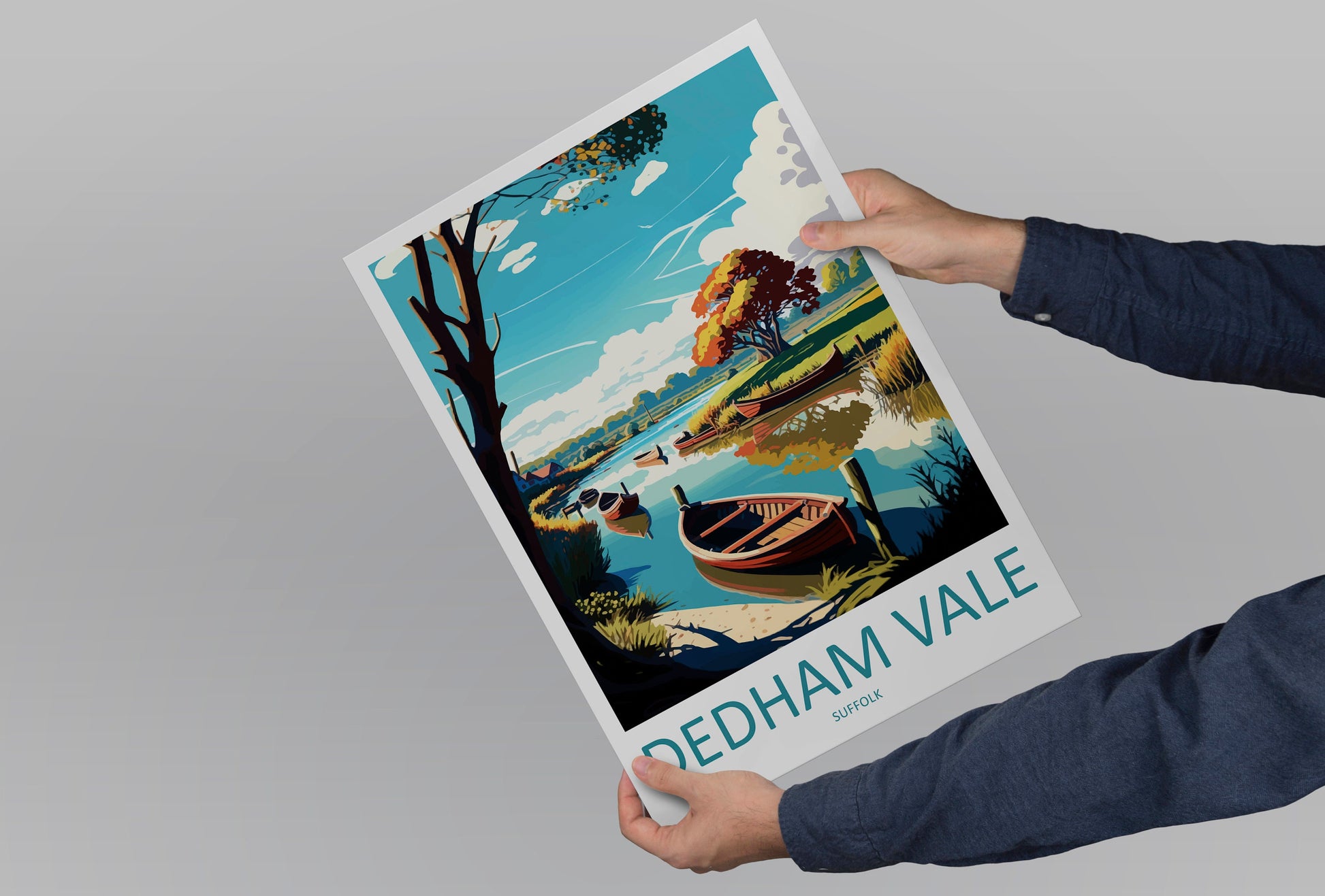 Dedham Vale Travel Print Wall Art Dedham Vale Wall Hanging Home Décor Dedham Vale Gift Art Lovers England Art Lover Gift Dedham Vale Art
