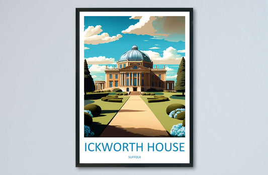 Ickworth House Travel Print Wall Art Ickworth House Wall Hanging Home Décor Ickworth House Gift Art Lovers England Art Lover Gift