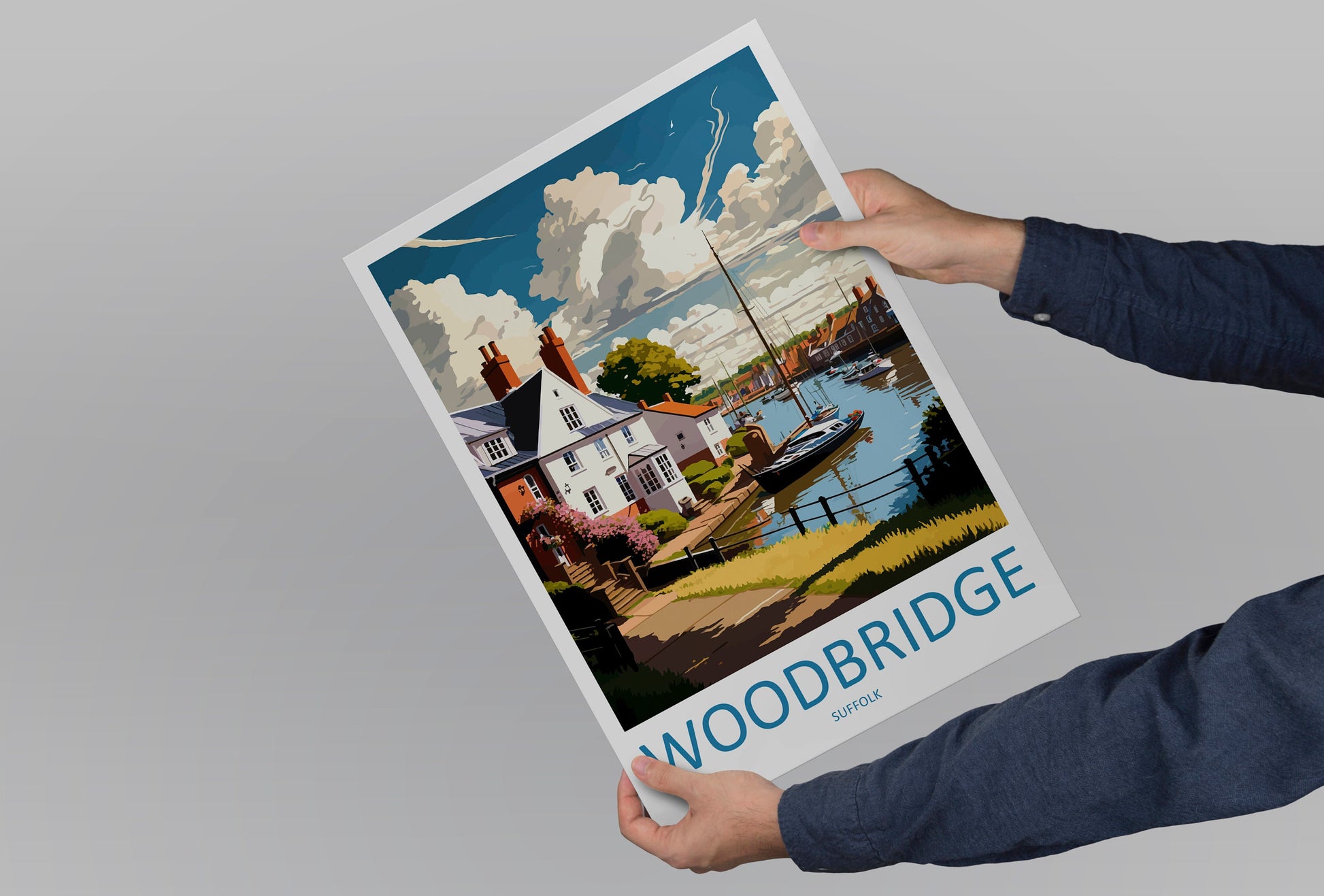 Woodbridge Travel Print Wall Art Woodbridge Wall Hanging Home Décor Woodbridge Gift Art Lovers England Art Lover Gift Woodbridge Art
