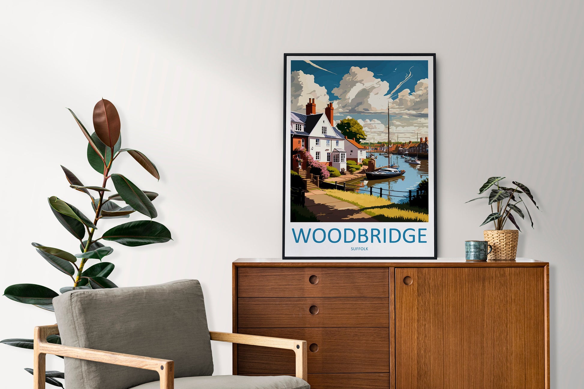 Woodbridge Travel Print Wall Art Woodbridge Wall Hanging Home Décor Woodbridge Gift Art Lovers England Art Lover Gift Woodbridge Art