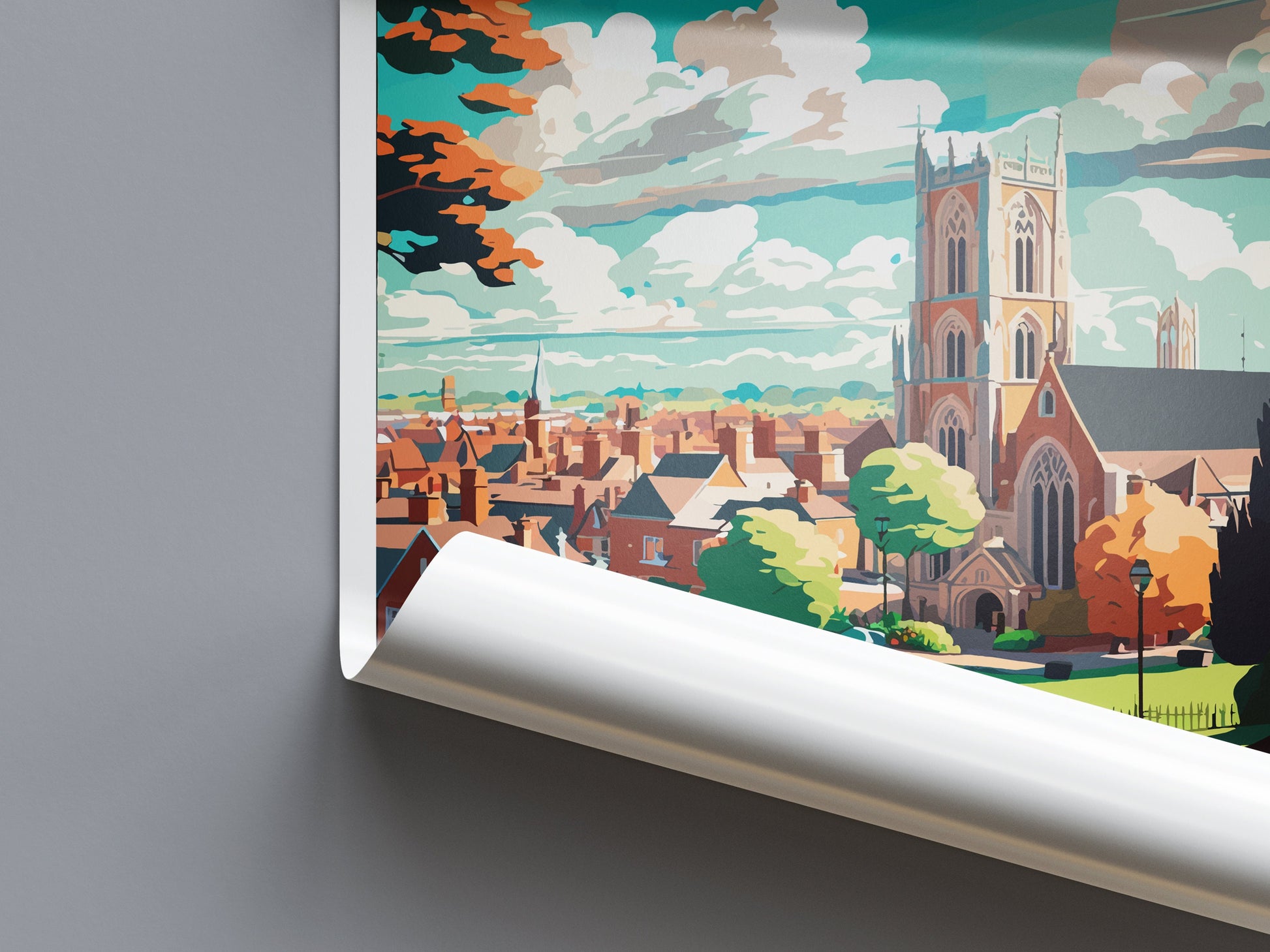 Woodbridge Travel Print Wall Art Woodbridge Wall Hanging Home Décor Woodbridge Gift Art Lovers England Art Lover Gift Woodbridge Art