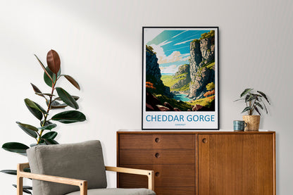 Cheddar Gorge Travel Print Wall Art Cheddar Gorge Wall Hanging Home Décor Cheddar Gorge Gift Art Lovers England Art Lover Gift Cheddar Gorge