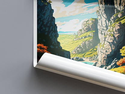 Cheddar Gorge Travel Print Wall Art Cheddar Gorge Wall Hanging Home Décor Cheddar Gorge Gift Art Lovers England Art Lover Gift Cheddar Gorge