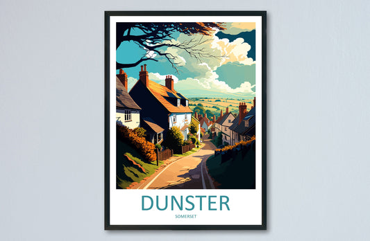 Dunster Travel Print Wall Art Dunster Wall Hanging Home Décor Dunster Gift Art Lovers England Art Lover Gift Dunster Art