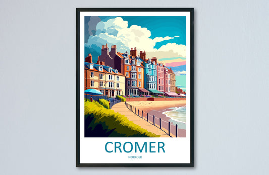 Cromer Travel Print Wall Art Cromer Wall Hanging Home Décor Cromer Gift Art Lovers England Art Lover Gift Cromer Art