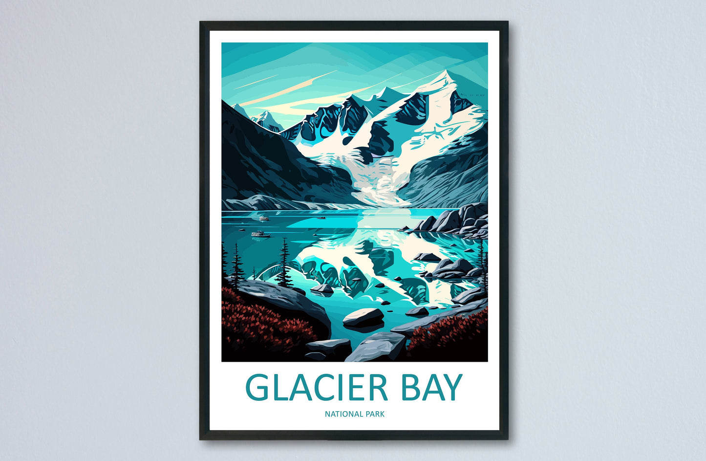 Glacier Bay National Park Travel Print Wall Art Glacier Bay National Park Wall Hanging Home Décor Glacier Bay National Park Gift Art
