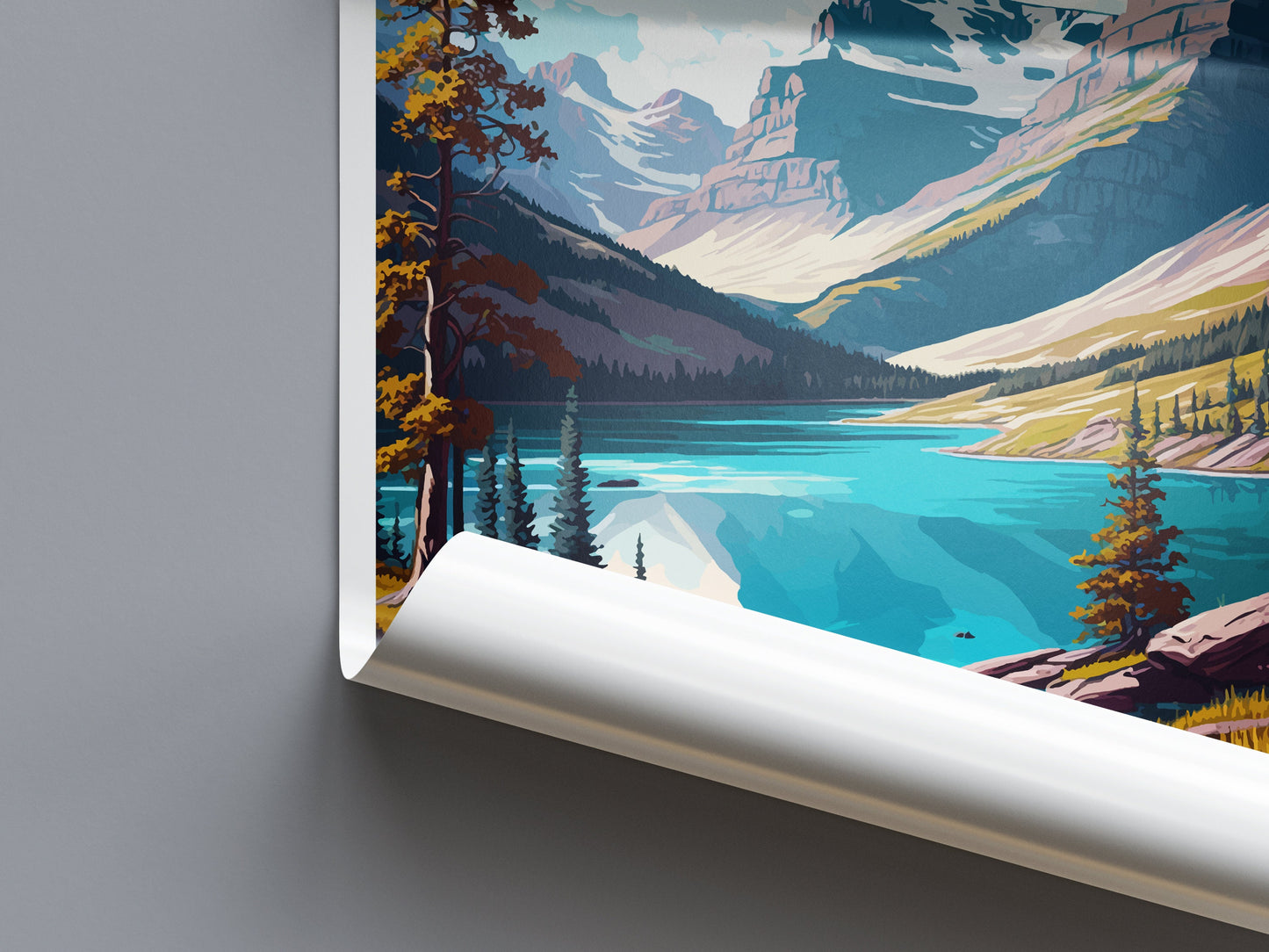 Glacier National Park Travel Print Wall Art Glacier National Park Wall Hanging Home Décor Glacier National Park Gift Art