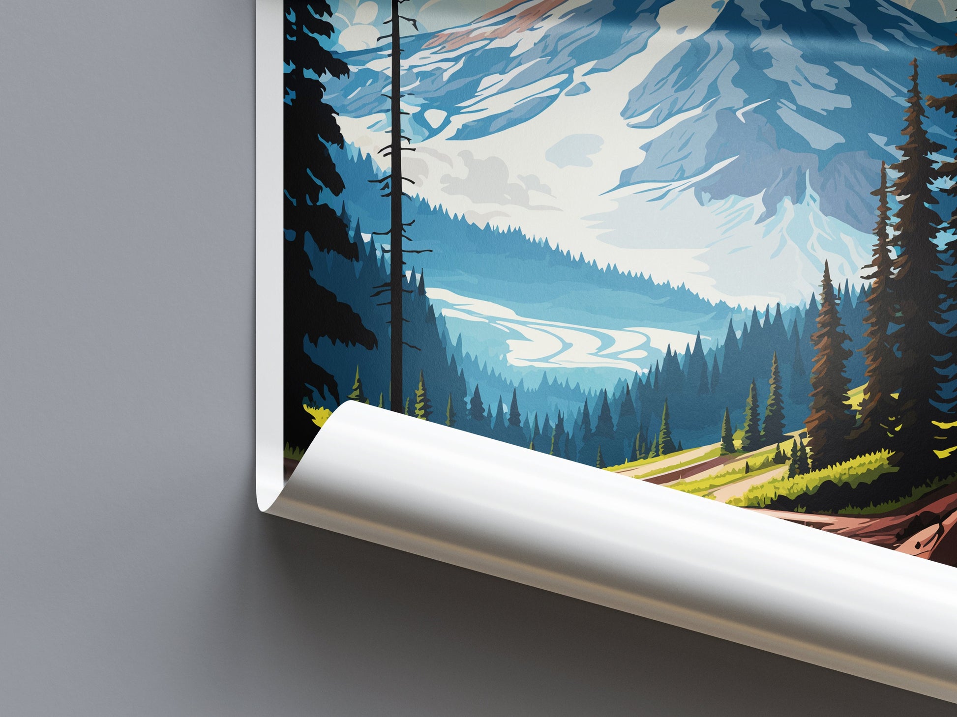 Mount Rainier National Park Travel Print Wall Art Mount Rainier National Park Wall Hanging Home Décor Mount Rainier National Park Gift Art