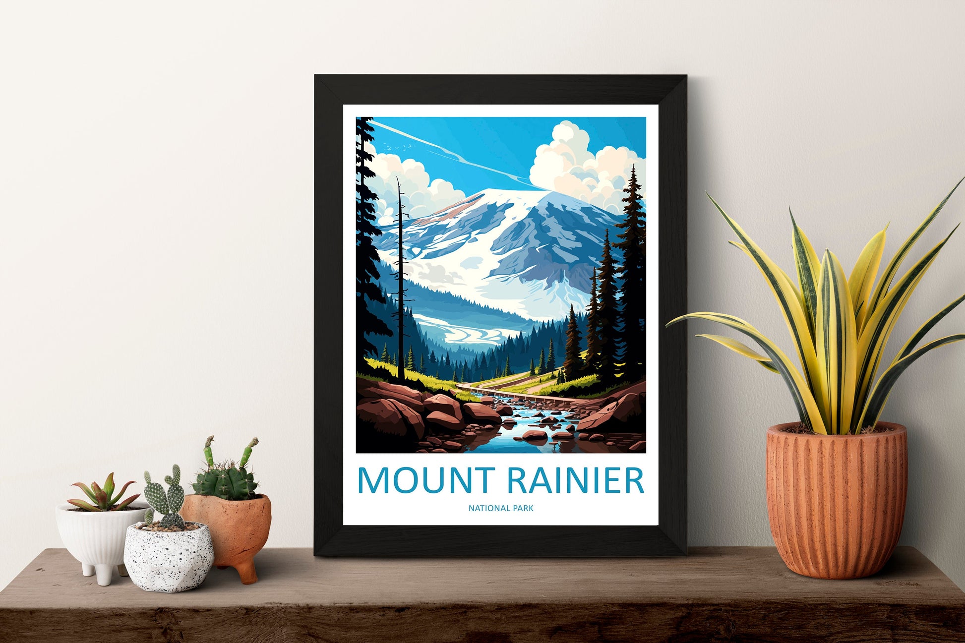 Mount Rainier National Park Travel Print Wall Art Mount Rainier National Park Wall Hanging Home Décor Mount Rainier National Park Gift Art