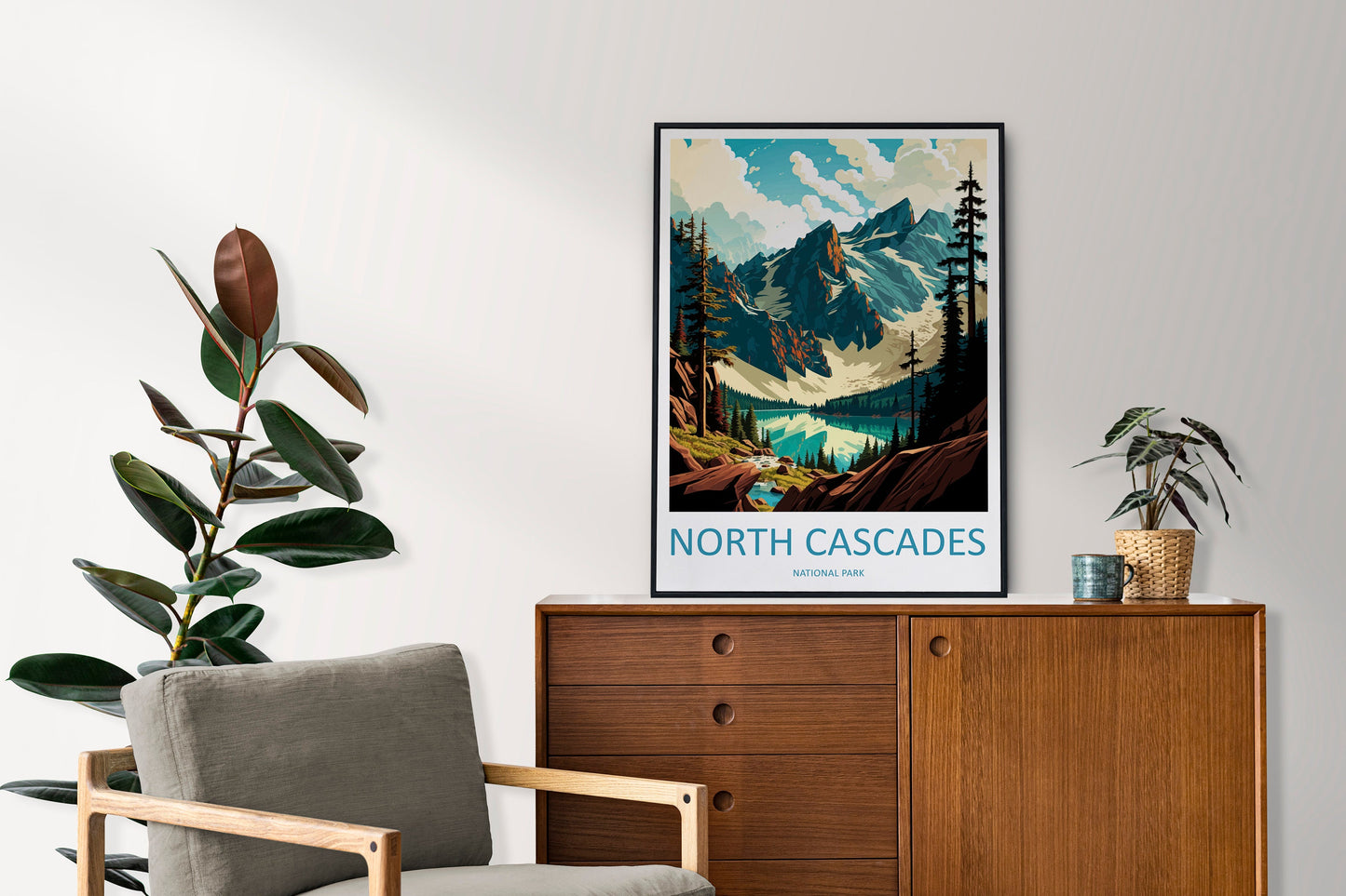 North Cascades National Park Travel Print Wall Art North Cascades National Park Wall Hanging Home Décor North Cascades National Park Gift