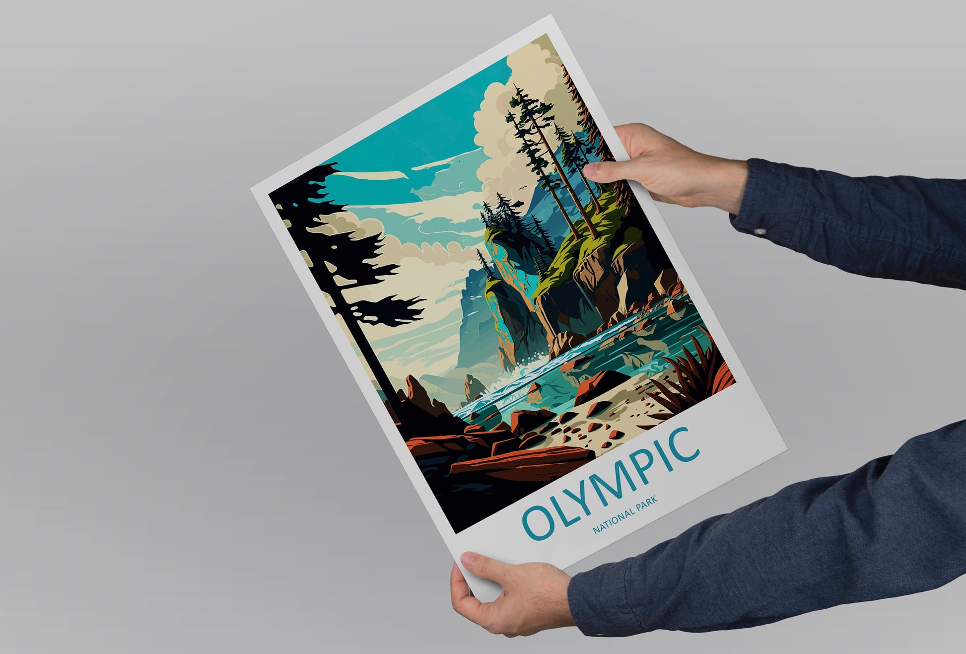 Olympic National Park Travel Print Wall Art Olympic National Park Wall Hanging Home Décor Olympic National Park Art Gift Poster