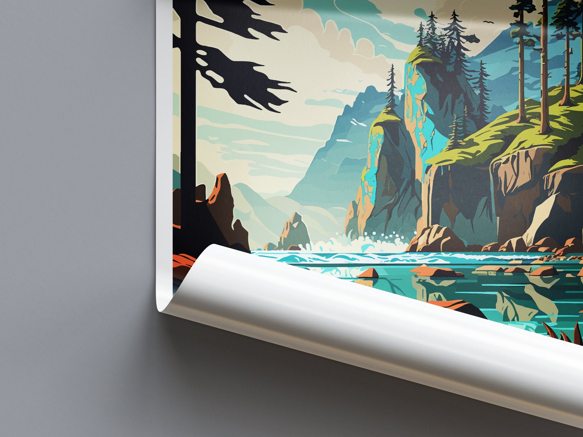 Olympic National Park Travel Print Wall Art Olympic National Park Wall Hanging Home Décor Olympic National Park Art Gift Poster