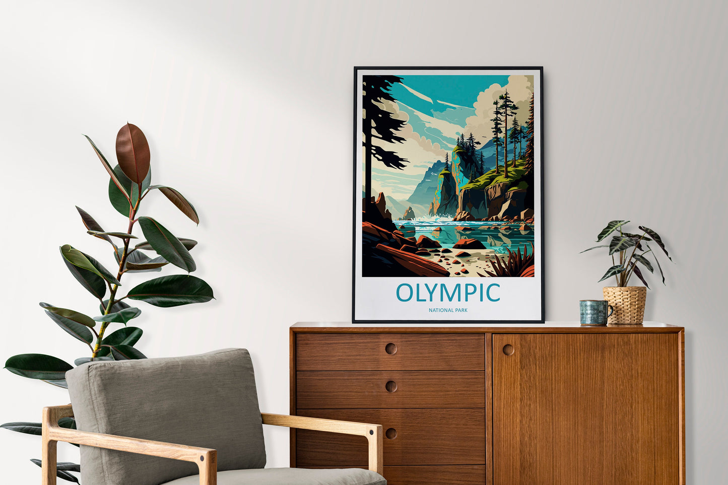 Olympic National Park Travel Print Wall Art Olympic National Park Wall Hanging Home Décor Olympic National Park Art Gift Poster