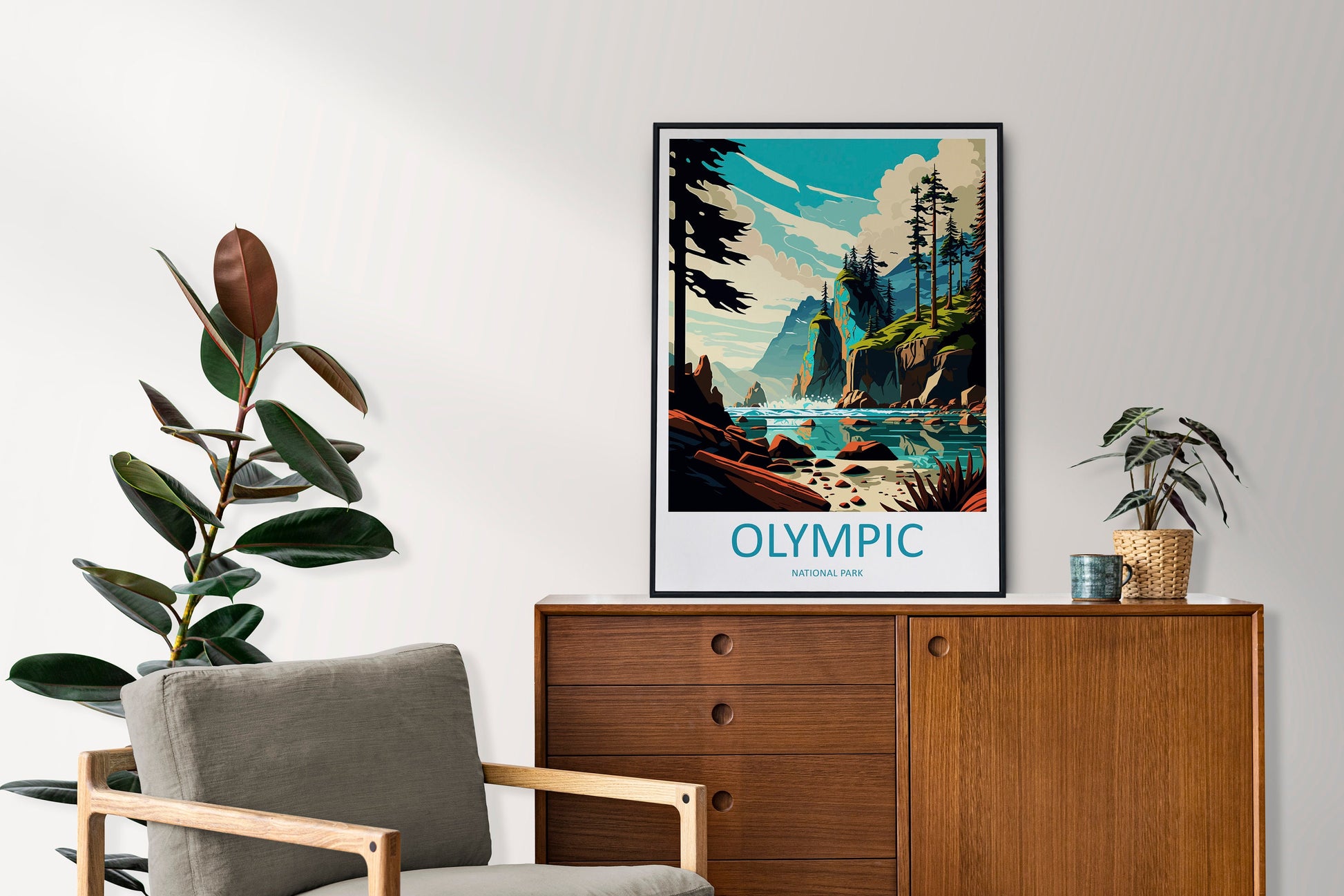 Olympic National Park Travel Print Wall Art Olympic National Park Wall Hanging Home Décor Olympic National Park Art Gift Poster