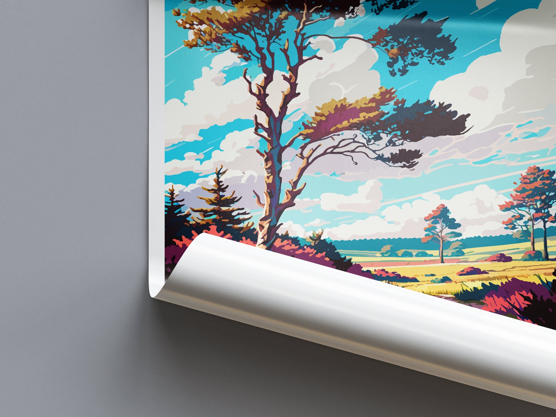 Ashdown Forest Travel Print Wall Art Ashdown Forest Wall Hanging Home Decoration Ashdown Forest Gift Art Lovers Wall Art