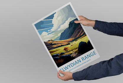 Clwydian Range Travel Print Wall Art Clwydian Range Wall Hanging Home Decoration Clwydian Range Gift Art Lovers Wall Art ANOB Travel Art
