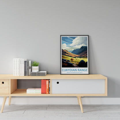 Clwydian Range Travel Print Wall Art Clwydian Range Wall Hanging Home Decoration Clwydian Range Gift Art Lovers Wall Art ANOB Travel Art