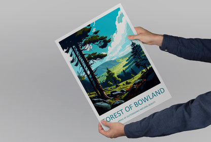 Forest Of Bowland Travel Print Wall Art Forest Of Bowland Wall Hanging Home Decor Forest Of Bowland Gift Art Lovers Wall Art ANOB Travel Art